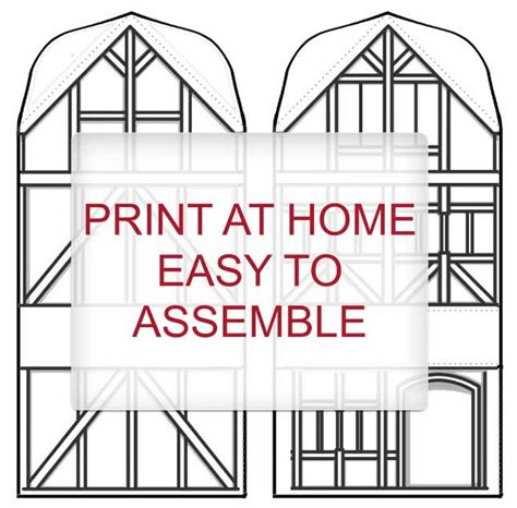 tudor house template printable.